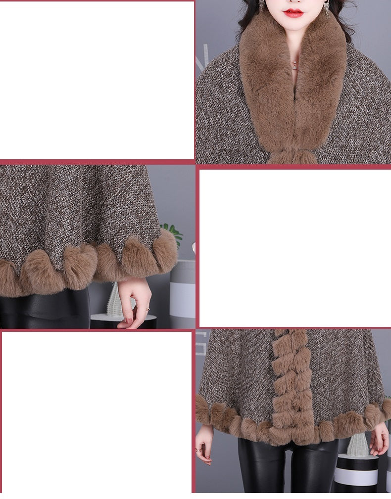 レディース トップス アウター ポンチョ ショート Vネック ワイド フレア 前開き ボタン ファー フェイクファー 大人可愛い きれいめ おしゃれ こなれ感 個性的 クール モード系 主役級 存在感 抜け感 都会的 無地 秋 冬 ロングシーズン ママ 通勤 デート お出かけ パーティー イベント 旅行 レストラン 女子会 合コン 体型カバー 普段使い 着回し トレンド 流行 インスタ映え 定番 ゆったり ゆる フリーサイズ 茶色 ブラウン ブルー 緑 グリーン