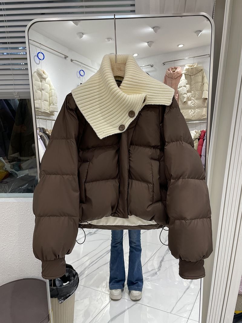 レディース ジャケット 長袖 無地 ゆったり コットン 綿 冬 カジュアル ショート 厚手 ポリエステル