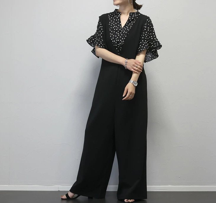 レディース ブラウス シャツ トップス 半袖 ゆったり 春夏 きれいめ 通勤 オフィス 前開き Vネック 春 夏 上品 シフォン 水玉 シフォンブラウス ポリエステル ドット