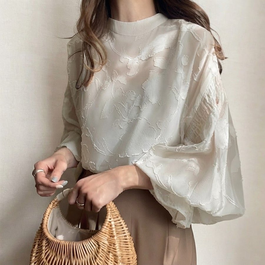 シャツ 長袖 ボーダー ストライプ ゆったり 春夏 きれいめ 通勤 韓国風 前開き 春 夏 透け感 都会的 ボタン 立ち襟 UVカット