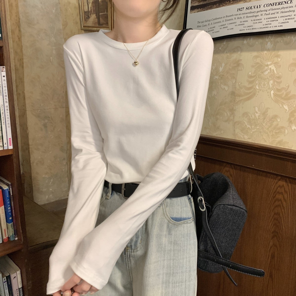 レディース トップス シャツ インナー 長袖 シンプル 無地 オールシーズン デート お出かけ ショッピング カフェ モノトーン コーデ 楽ちん 清楚 S M L XL 2XL 白 黒 グレー ネイビー クルーネック　大人カジュアル 着る毛布 襟なし タイト かわいい 大人可愛い きれいめ シンプル カジュアル 上品 こなれ感 ラフ キュート 春 夏 秋 冬 オールシーズン 母の日 ペア 男女兼用 オフィス ビジネス 通勤 アウトドア イベント 旅行 発表会 コンサート ライブ 重ね着 韓国 暖かい 防寒