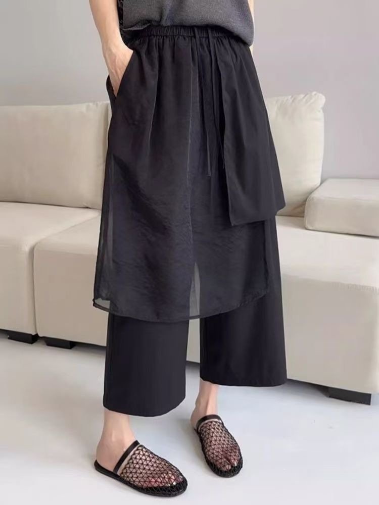 パンツ ワイド 春夏 カジュアル きれいめ 通勤 春 夏 ハイウエスト ポリエステル