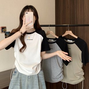 レディース Tシャツ 半袖 プリント ゆったり コットン 綿 カジュアル レトロ 体型カバー 大きいサイズ 男女兼用 ラウンドネック シャツ