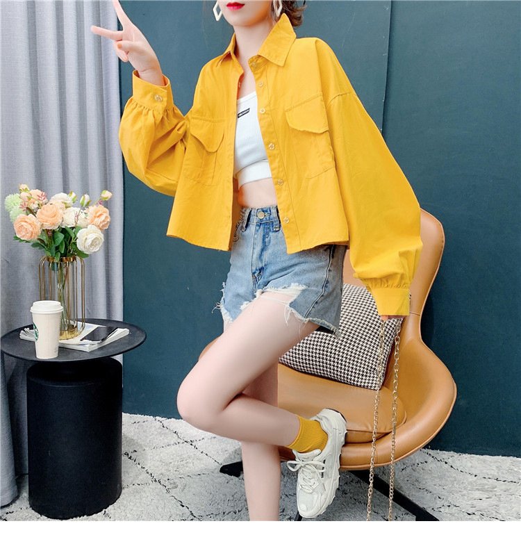 シャツ ジャケット 長袖 無地 ゆったり 夏 秋冬 カジュアル 春夏 前開き ショート 秋 シンプル 冬 薄手 ポリエステル