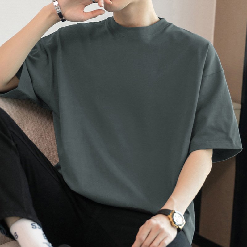 Tシャツ 半袖 無地 ゆったり コットン 綿 春夏 カジュアル アメリカン 春 夏 ラウンドネック シンプル シャツ
