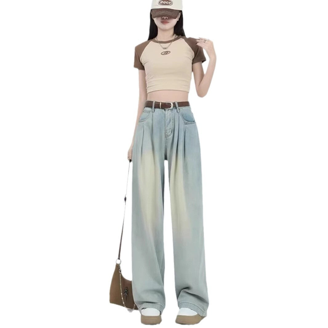レディース パンツ ボトムス デニム  Gパン ストレートパンツ ロングパンツ デニムパンツ ロング ストリート ポケット ハイウエスト アメカジ タック ブルーデニム かわいい 大人可愛い きれいめ シンプル カジュアル 上品 おしゃれ こなれ感 ボーイッシュ メンズライク 抜け感 ベーシック アメリカン 無地 春 夏 秋 学生 学校 通学 お出かけ 休日 高原 ガーデン ショッピング カフェ 脚長 普段使い 着回し 定番 XS S M L XL 2XL 小さいサイズ 大きいサイズ ゆったり ブルー