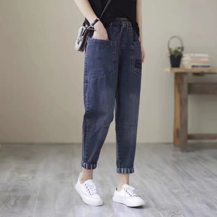 レディース パンツ ゆったり スリム デニム 春夏 カジュアル きれいめ 通勤 大きいサイズ 春 夏 薄手 デニムパンツ ハイウエスト 都会的 ポリエステル