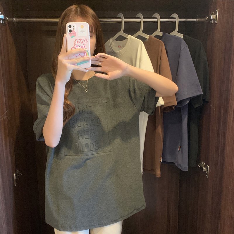 レディース トップス Tシャツ 半袖 プリント ゆったり コットン 綿 春夏 カジュアル 大きいサイズ 春 夏 ラウンドネック シャツ 切り替えデザイン レギュラー ポリエステル