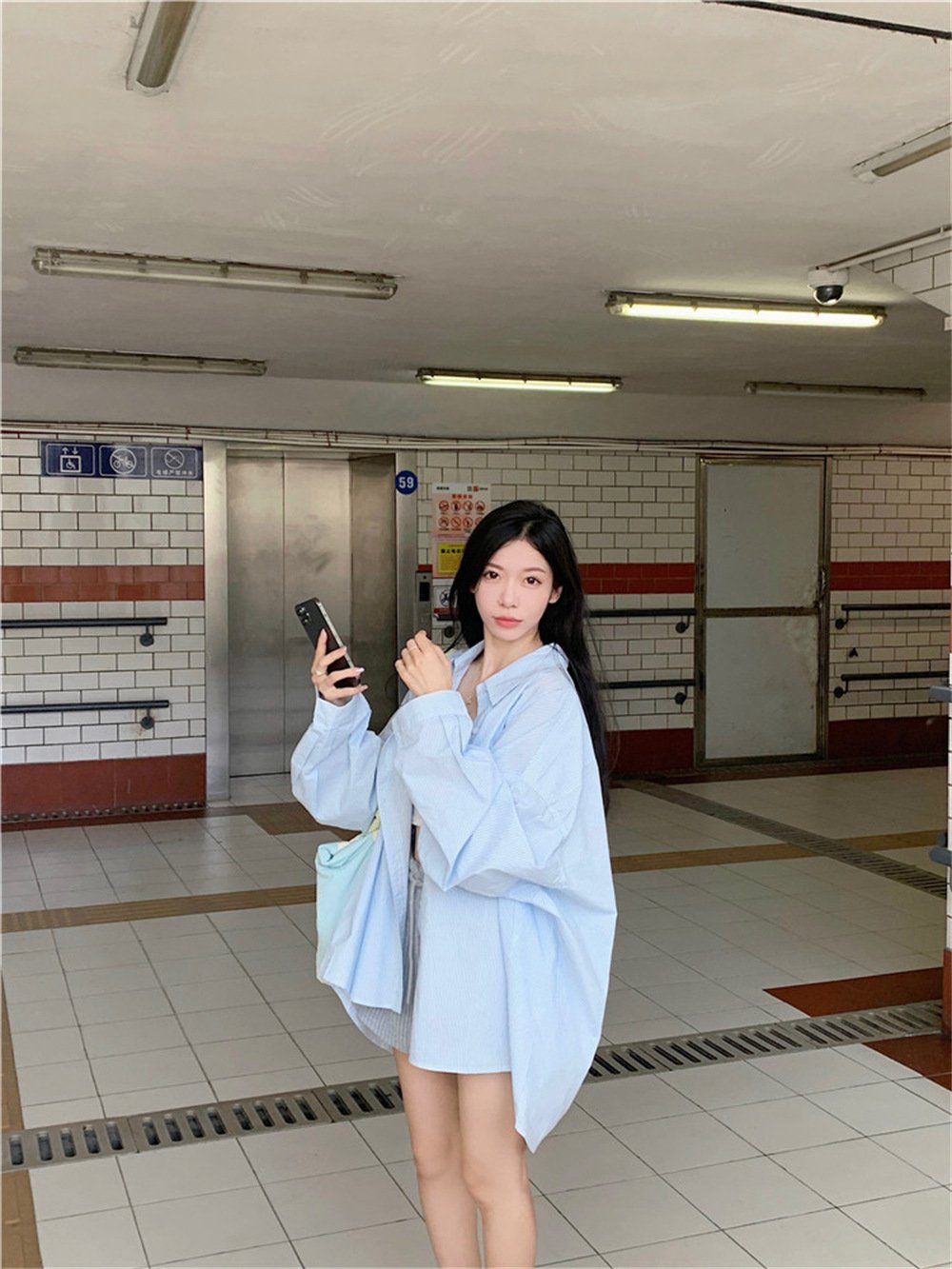 レディース シャツ カーディガン コート 長袖 ボーダー ストライプ ゆったり 春夏 カジュアル 前開き 春 夏 ロング 切り替えデザイン ポリエステル