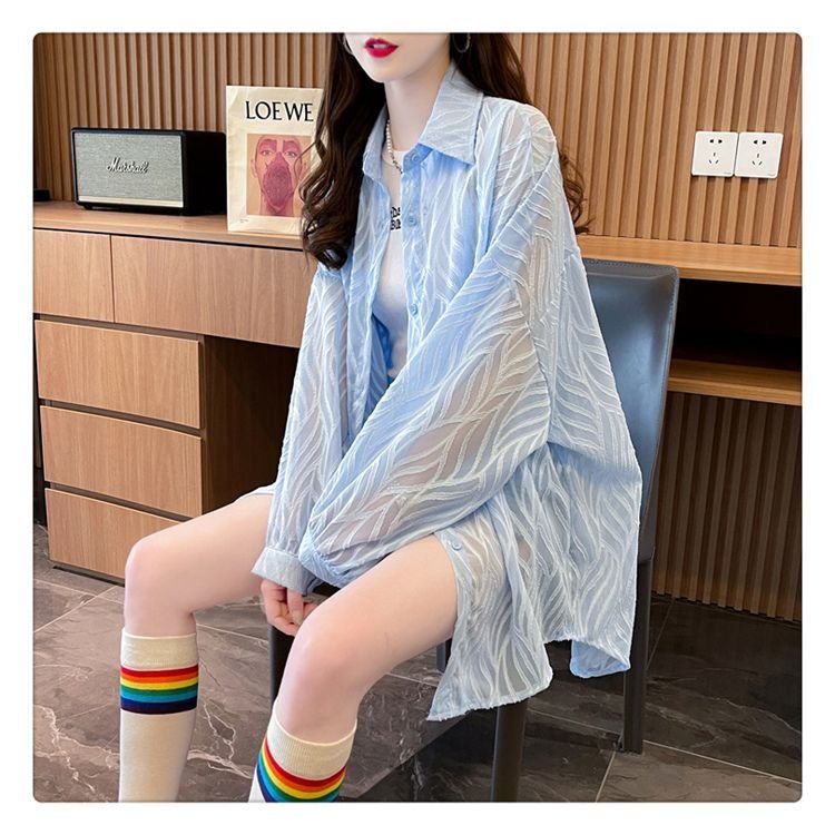 シャツ コート ジャケット 長袖 ゆったり 春夏 カジュアル 前開き 春 夏 ミモレ 薄手 ポリエステル
