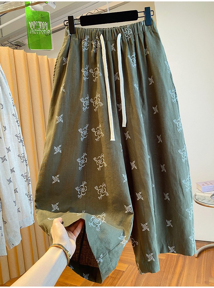 レディース パンツ ゆったり ワイド リネン デニム 春夏 きれいめ レトロ 通勤 着回し 春 夏 ワイドパンツ 薄手 都会的