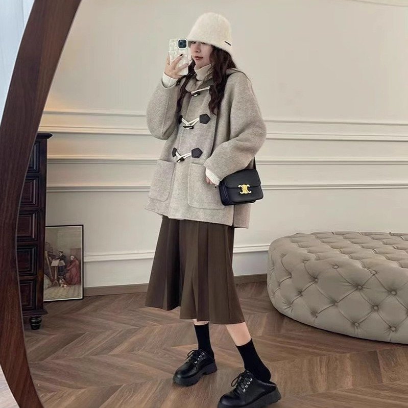 レディース コート 長袖 無地 ゆったり 春夏 カジュアル 春 ショート 夏 膝丈 秋 シンプル ウール フード