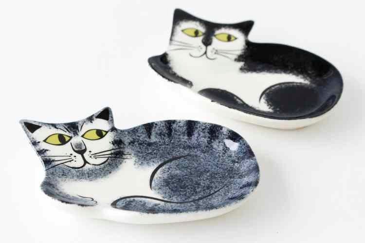 トレイ Hannah Turner Trinket Dish 動物 BLACKxWHITE