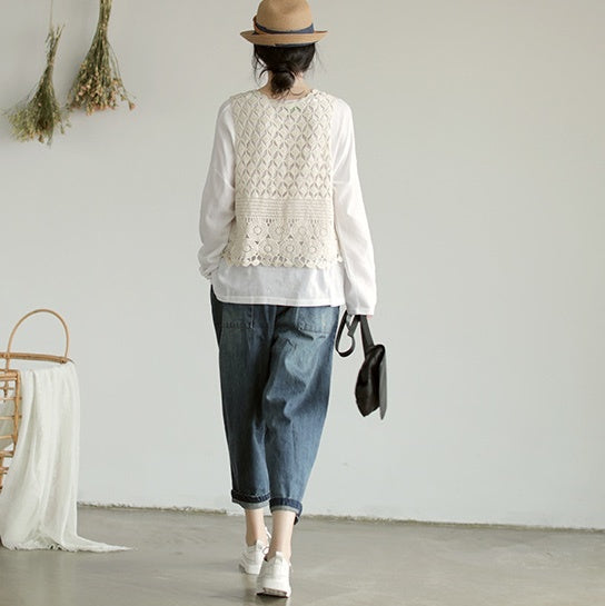 レディース トップス ベスト 羽織 前開き 袖なし ノースリーブ ストレート Iライン フェミニン ストリート 刺繍 透け感 クロシェ 透かし編み かわいい 大人可愛い きれいめ シンプル カジュアル 上品 おしゃれ レトロ ガーリー 抜け感 ヴィンテージ アクティブ 春 夏 お出かけ リゾート 旅行 ビーチ 休日 カフェ フェス ランチ 重ね着 楽ちん 普段使い 着回し レイヤード トレンド 流行 定番 フリーサイズ ワンサイズ 白 ホワイト 黒 ブラック 茶色 ブラウン ベージュ カーキ キャメル