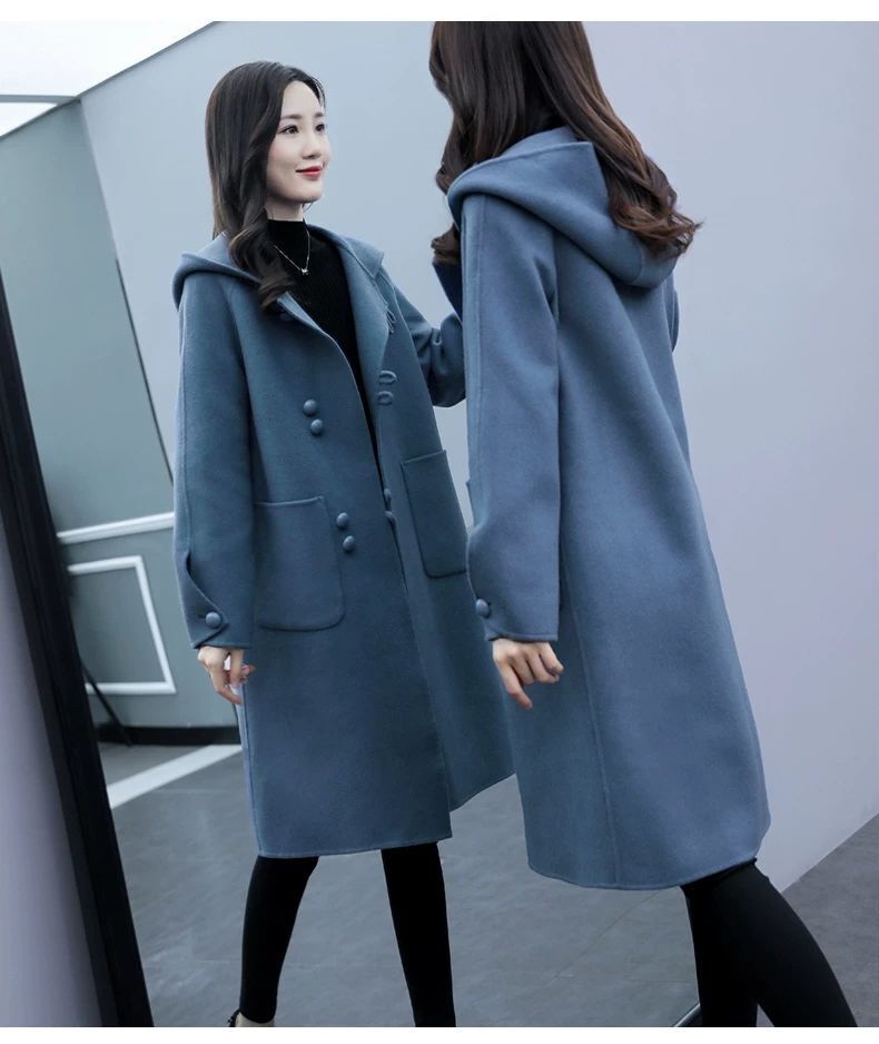 レディース コート アウター 上着 羽織 前開き ロング 長袖 フード ストレート Iライン ポケット 2way ボタン 大人可愛い きれいめ 上品 おしゃれ こなれ感 個性的 クール エレガント 主役級 存在感 無地 秋 冬 ロングシーズン ママ 通勤 通学 デート お出かけ パーティー イベント 旅行 女子会 韓国 オルチャン 体型カバー 普段使い レイヤード インスタ映え S M L XL 2XL 3XL 大きいサイズ ゆったり ゆる 黒 ブラック ブルー くすみ