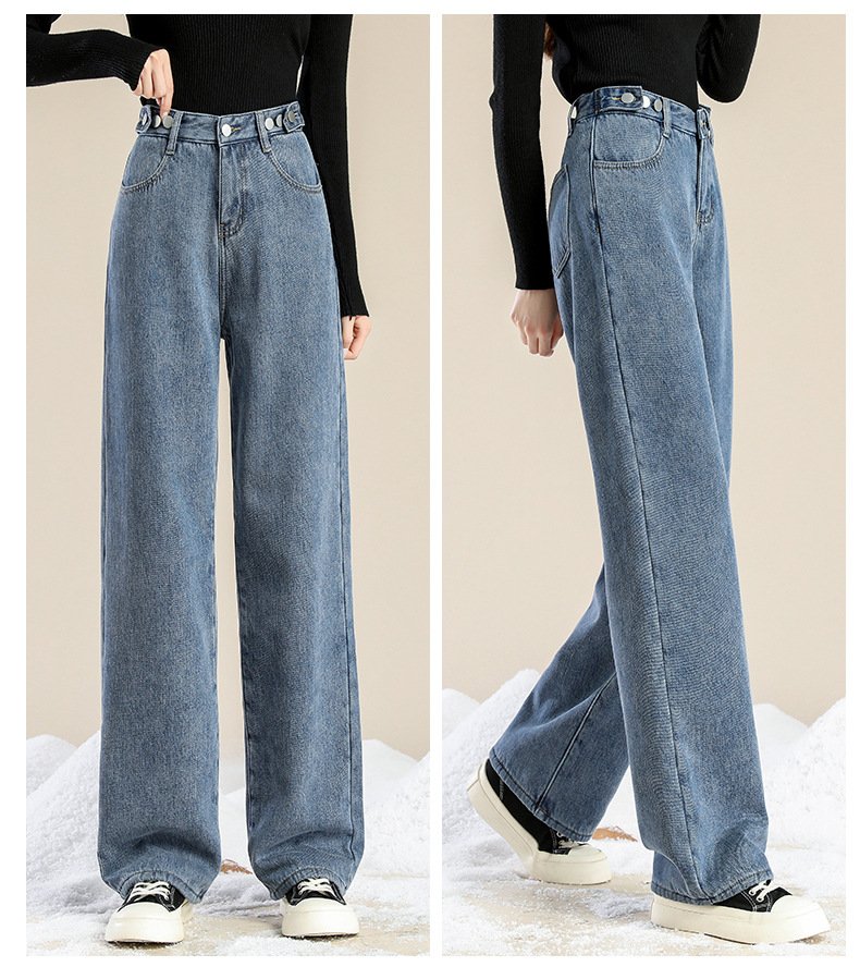 レディース パンツ ゆったり ワイド コットン 綿 秋冬 秋 通勤 シンプル 冬 ストレート ワイドパンツ 厚手 ストリート ベルベット