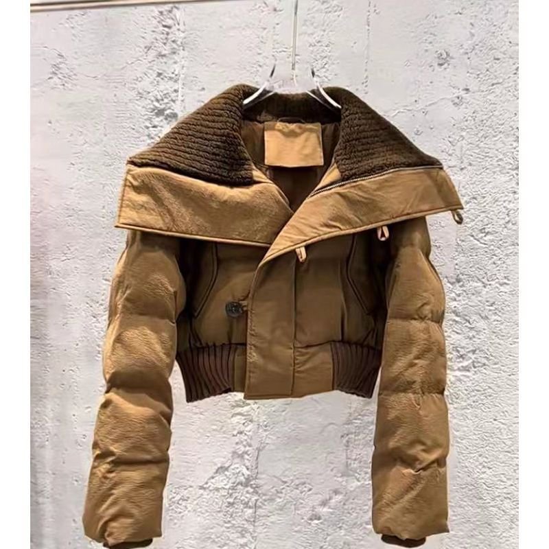 レディース ジャケット 長袖 無地 ゆったり コットン 綿 秋冬 秋 きれいめ 通勤 オフィス 体型カバー ショート シンプル 冬 厚手 アウター ポリエステル