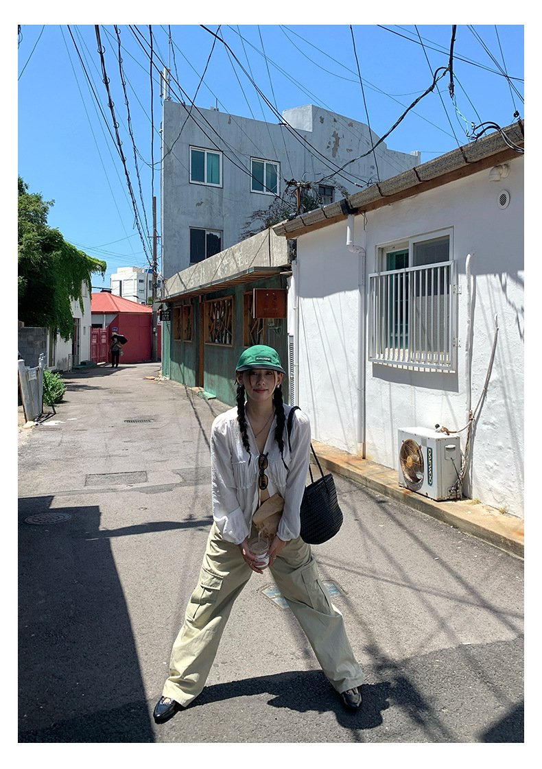 レディース パンツ 無地 ワイド コットン 綿 秋冬 秋 カジュアル シンプル 冬 ロング ワイドパンツ ポケット ハイウエスト