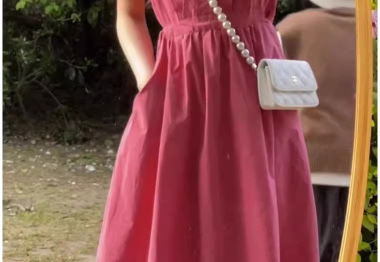 レディース スカート 長袖 無地 春夏 カジュアル ボトムス Vネック 春 夏 シンプル ロング 切り替えデザイン ピンク ファスナー ロングスカート グリーン ポリエステル