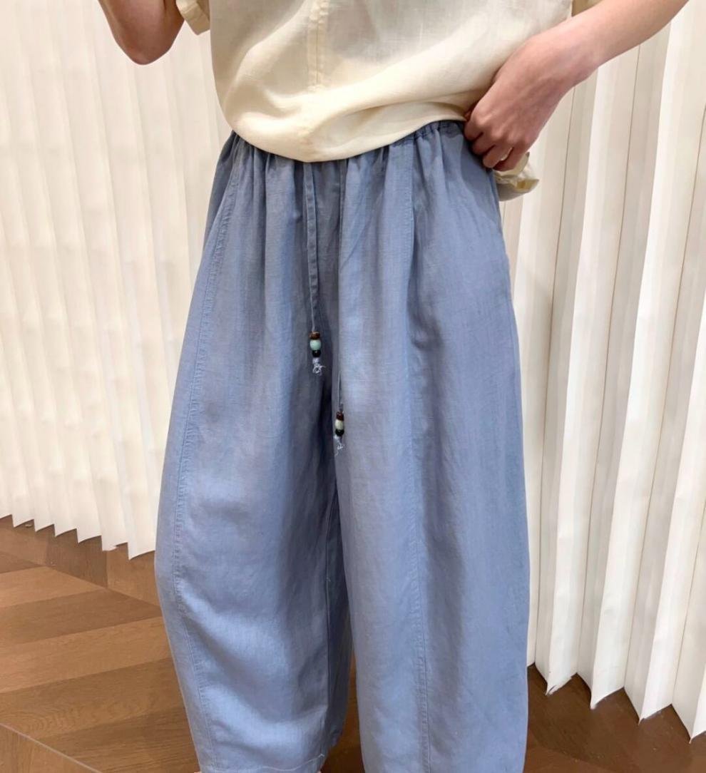 パンツ ゆったり ワイド コットン 綿 リネン 春夏 きれいめ 通勤 春 夏 スリム ロング ワイドパンツ ハイウエスト 都会的