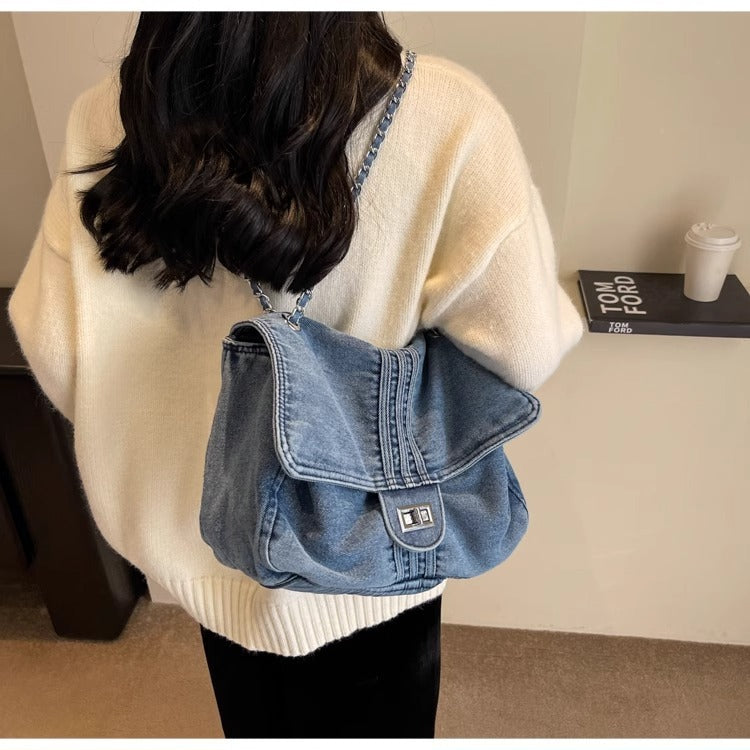 バッグ レディース ショルダー 肩がけ 大容量 便利 デニム かわいい 大人可愛い きれいめ シンプル カジュアル 上品 お洒落 キュート 無地 通勤 デート お出かけ 運動 アウトドア イベント 旅行 お買い物 女子会 スポーツ 休日 普段使い コーデ モテ 春 夏 秋 冬 お食事会 青 レディース 手持ち 便利 コンパクト 軽量 スリム 自立 こなれ感 ラフ スポーティー ラブリー オフィス ビジネス パーティー リゾート 韓国 コーデ スタイル 高見え モテ インスタ映え シーズンレス お食事会