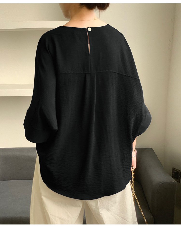 レディース シャツ トップス ボーダー ストライプ ゆったり 春夏 きれいめ 通勤 前開き 春 夏 ラウンドネック シンプル 都会的 快適