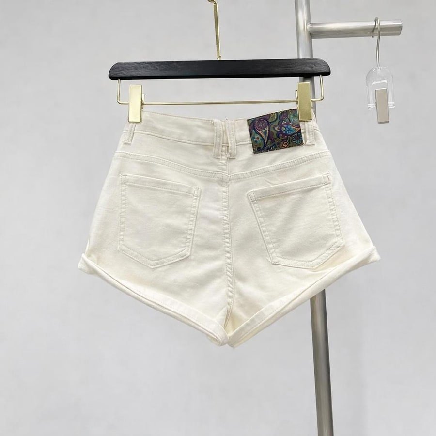 レディース パンツ ワイド コットン 綿 デニム 春夏 春 ショート 夏 ショートパンツ Aライン ワイドパンツ 流行