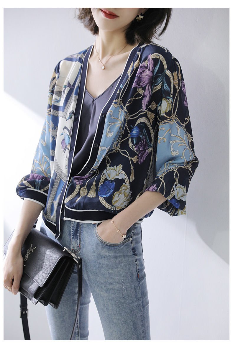レディース トップス カーディガン コート 長袖 ゆったり 春夏 きれいめ 通勤 体型カバー Vネック 春 ショート 夏 ジャケット 薄手 切り替えデザイン ポリエステル