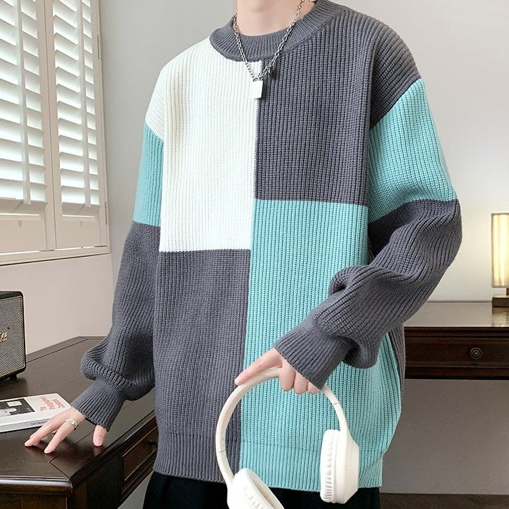 トップス セーター 長袖 クルーネック プルオーバー ミディアム丈 シンプル レトロ おしゃれ かっこいい カッコイイ 格好いい カジュアル こなれ感 個性的 主役級 存在感 レトロ ラフ ルーズ 抜け感 秋 冬 ベーシック ナチュラル クール スポーティー 無地 男性用 メンズ サラリーマン パパ 学生 通学 デート お出かけ 旅行 休日 アウトドア カフェ ショッピング 普段使い デイリー 着回し 重ね着 M L XL 2XL 3XL 4XL トレンド モテ 高見え 高級感 暖かい ゆったり