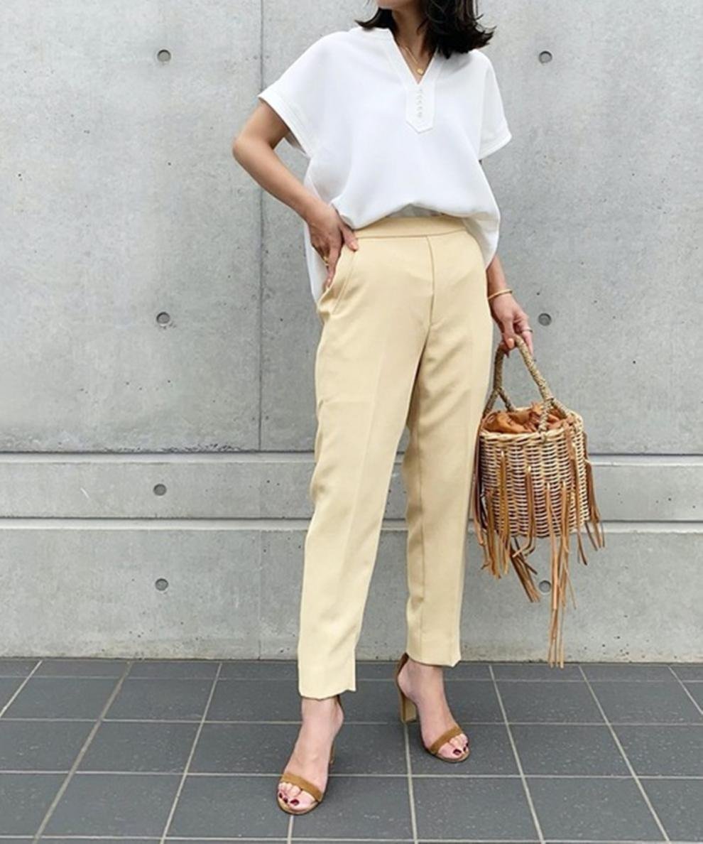 レディース シャツ Tシャツ 半袖 無地 ゆったり 夏 きれいめ 通勤 体型カバー 春夏 前開き Vネック シンプル 上品 サテン