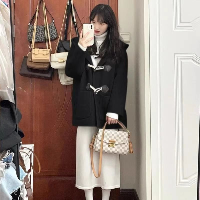 レディース コート 長袖 無地 ゆったり 春夏 カジュアル 春 ショート 夏 膝丈 秋 シンプル ウール フード
