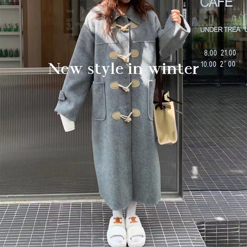 レディース コート ジャケット 長袖 無地 ゆったり 体型カバー シンプル ダウン ロング ウール ロングコート ボタン ダウンジャケット