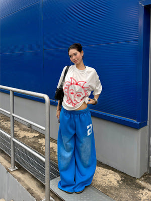 レディース パンツ ボトムス ロングパンツ ワイドパンツ ロング ワイド ストレート Iライン 裾ワイド ポケット ハイウエスト ウエストゴム 薄手 大人可愛い おしゃれ かっこいい エキゾチック こなれ感 ラフ ボーイッシュ 個性的 主役級 存在感 ロゴ 春 夏 秋 冬 オールシーズン ママ デート お出かけ お泊まり 旅行 ジム 公園 女子会 韓国 オルチャン 楽ちん 体型カバー 普段使い インスタ映え S M L XL 2XL 大きいサイズ ゆったり ゆる 黒 ブラック ブルー