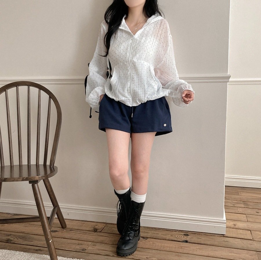レディース ジャケット パーカー 長袖 ドット柄 ゆったり 春夏 春 夏 薄手 UVカット ドット
