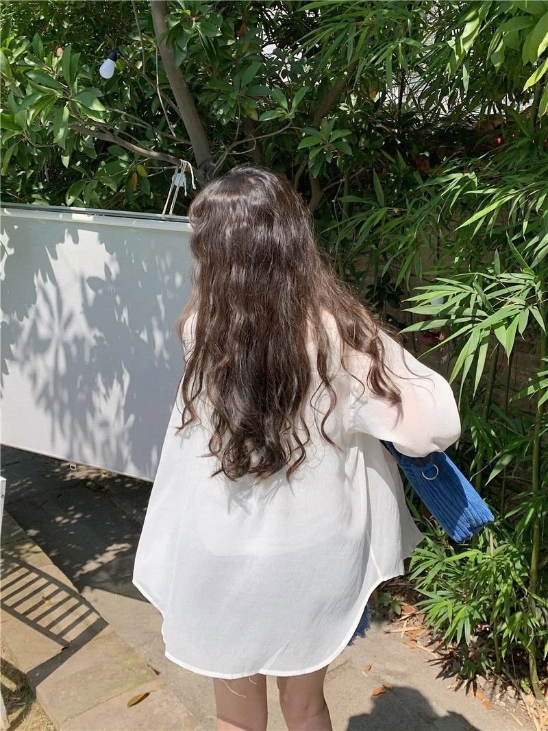 レディース シャツ トップス カーディガン 長袖 無地 ゆったり 春夏 カジュアル 韓国風 前開き 春 夏 ジャケット シンプル ゆる 襟付き レギュラー ボタン ポリエステル