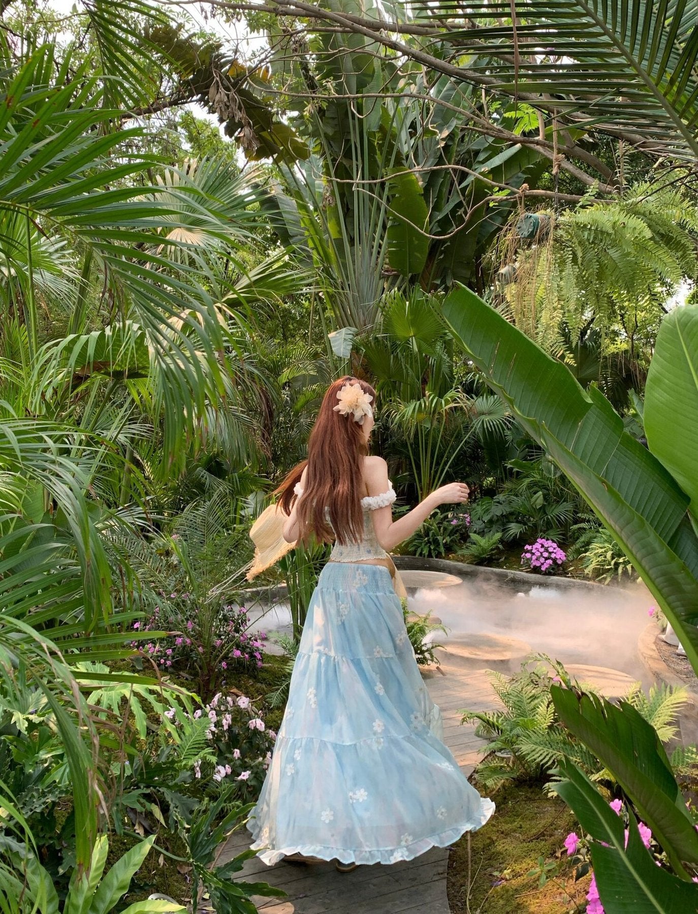 ワンピース ノースリーブ 花柄 春夏 きれいめ 袖なし 春 夏 リゾート ロング 上品 フレア セットアップ 切り替えデザイン ハイウエスト