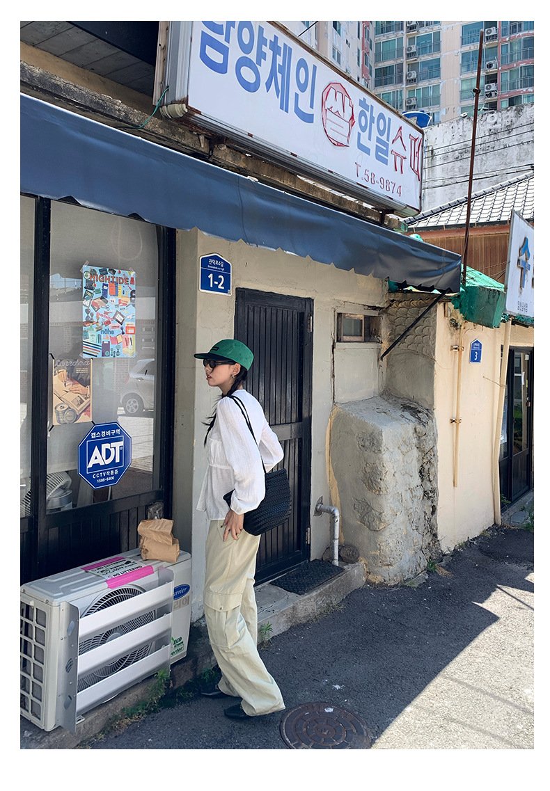 レディース パンツ 無地 ワイド コットン 綿 秋冬 秋 カジュアル シンプル 冬 ロング ワイドパンツ ポケット ハイウエスト