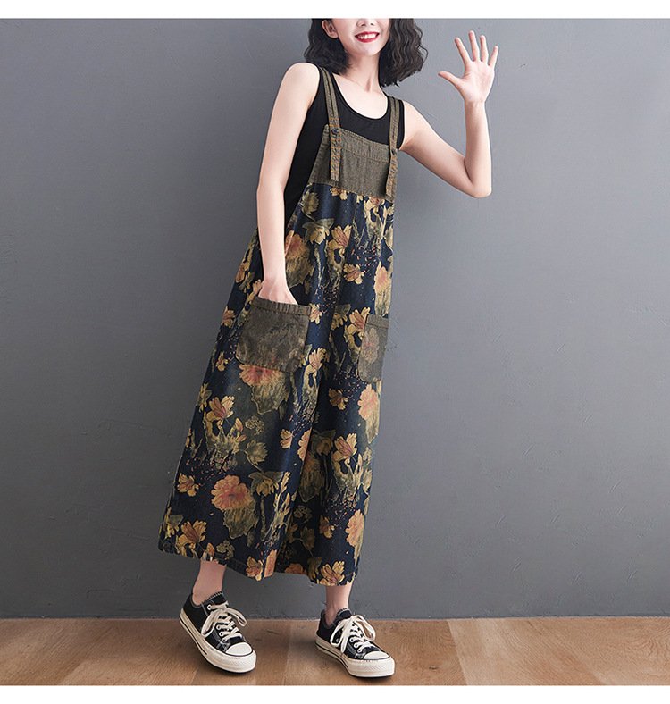 レディース パンツ プリント ワイド 夏 大きいサイズ 上品 ワイドパンツ
