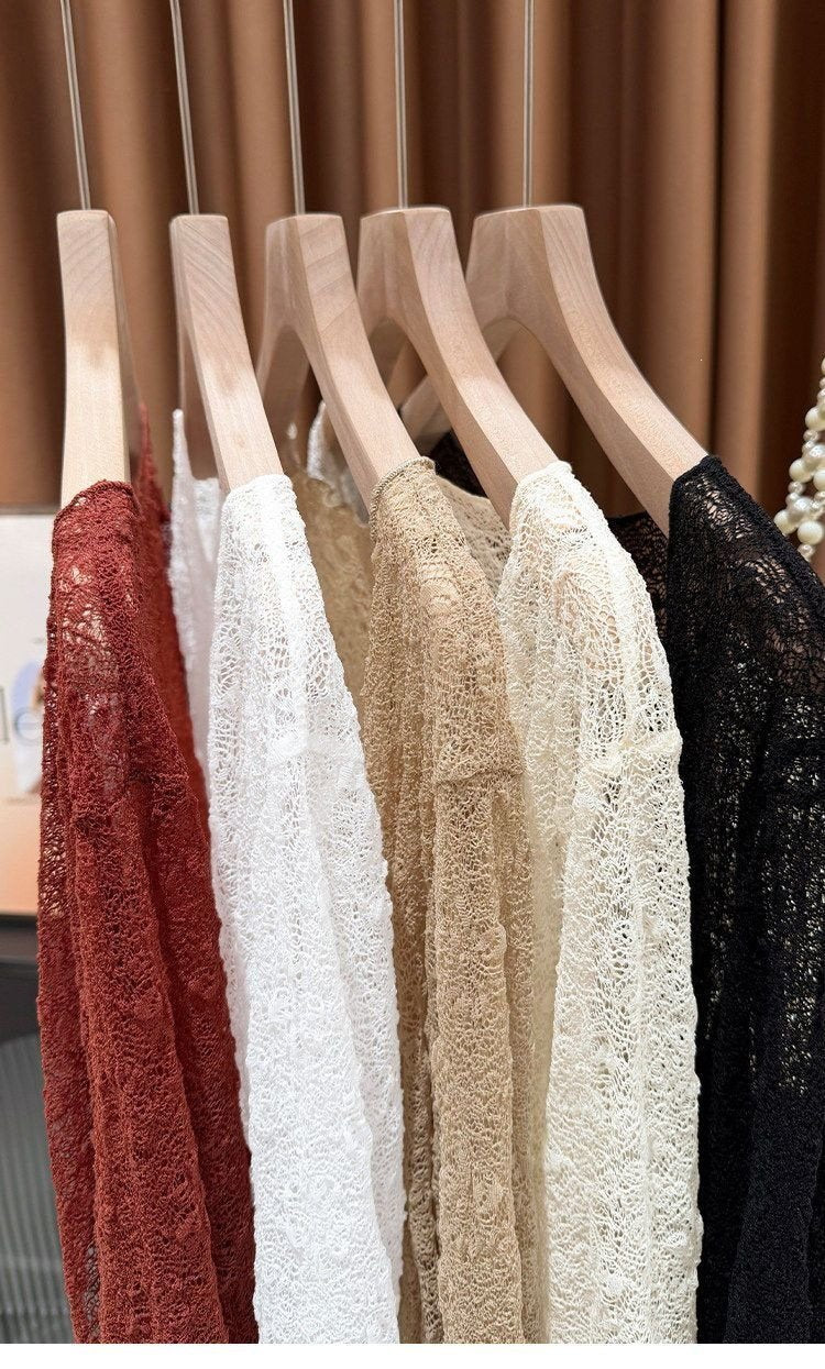 レディース カーディガン 長袖 花柄 無地 春夏 きれいめ 通勤 春 ショート 夏 レース シンプル 上品 タイ アウター ポリエステル ショール