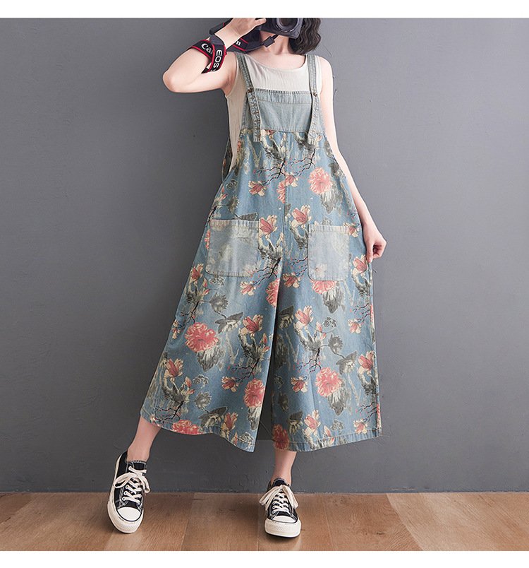 レディース パンツ プリント ワイド 夏 大きいサイズ 上品 ワイドパンツ