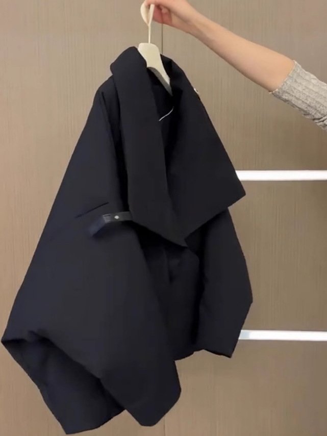 レディース ジャケット 長袖 無地 ゆったり コットン 綿 秋冬 秋 きれいめ 通勤 オフィス 体型カバー ショート シンプル 冬 襟付き 中綿 ボタン ポリエステル