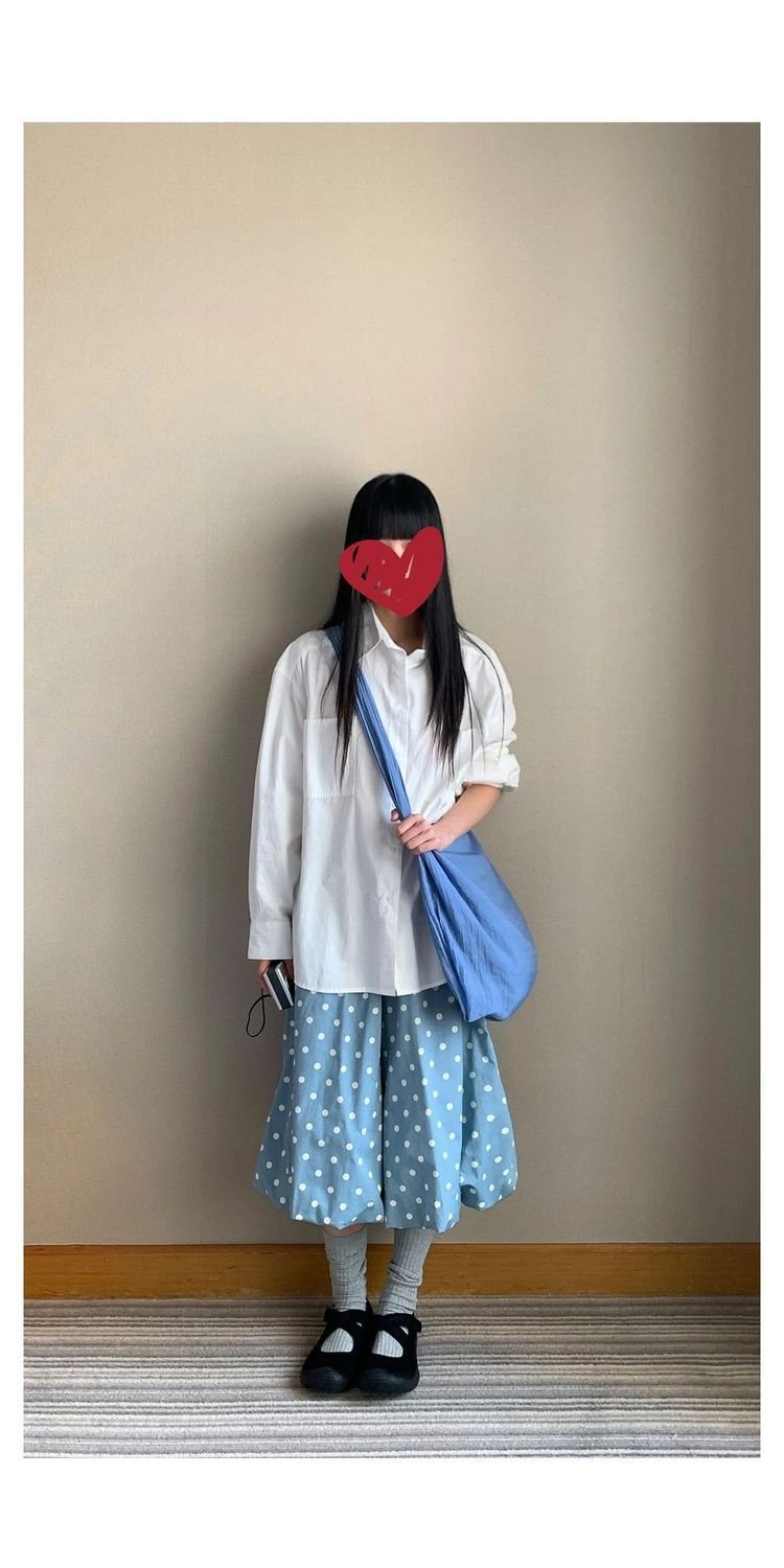 パンツ スカート ドット柄 春夏 カジュアル 体型カバー 春 夏 韓国ファッション ロング 切り替えデザイン ポリエステル ドット