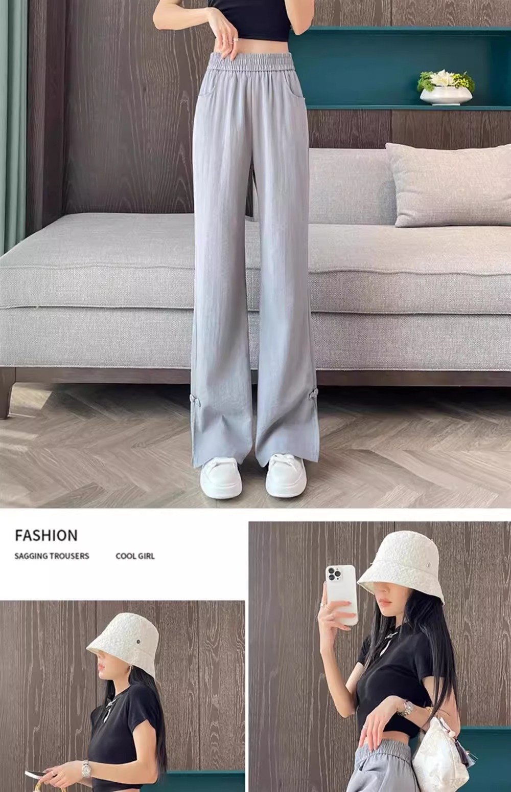レディース パンツ コットン 綿 リネン 春夏 きれいめ 通勤 春 フレア 夏 ロング 薄手 切り替えデザイン スリット サイドスリット 都会的 ポリエステル