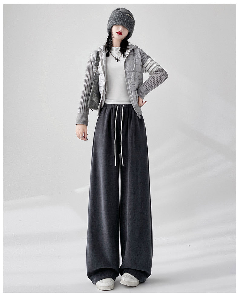 レディース パンツ ボトムス 裏起毛 ロングパンツ ワイドパンツ ロング ワイド ストレート ストリート ハイウエスト ウエストゴム ドロスト アメカジ かわいい 大人可愛い シンプル カジュアル おしゃれ こなれ感 ボーイッシュ ルーズ 抜け感 ベーシック 無地 秋 冬 ママ 学生 学校 通学 デート お出かけ アウトドア イベント 旅行 公園 女子会 休日 ライブ コンパ カフェ 韓国 コーデ 防寒 体型カバー 脚長 普段使い 着回し M L XL ホワイト ブラック ブラウン グレー ピンク レッド