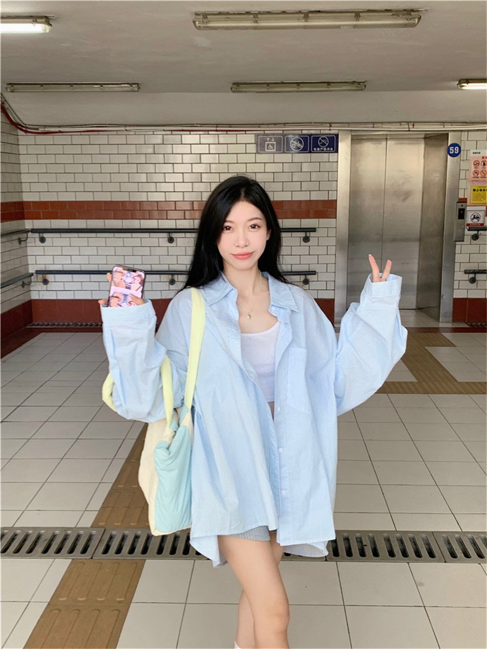 レディース シャツ カーディガン コート 長袖 ボーダー ストライプ ゆったり 春夏 カジュアル 前開き 春 夏 ロング 切り替えデザイン ポリエステル