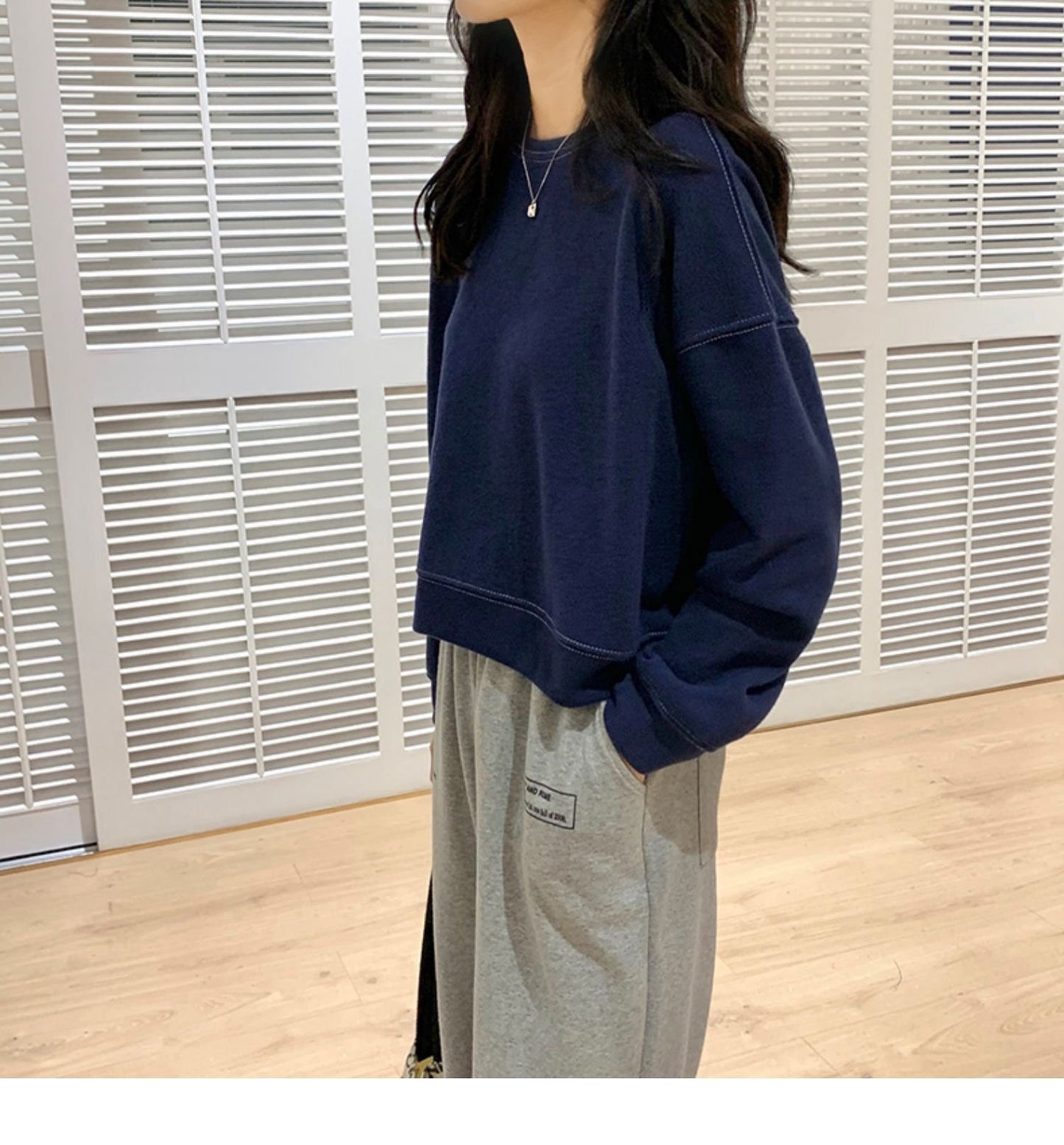 レディース トップス 長袖 ゆったり コットン 綿 春 秋冬 カジュアル 春夏 ショート ラウンドネック 秋 冬 裏起毛 プルオーバー タイ