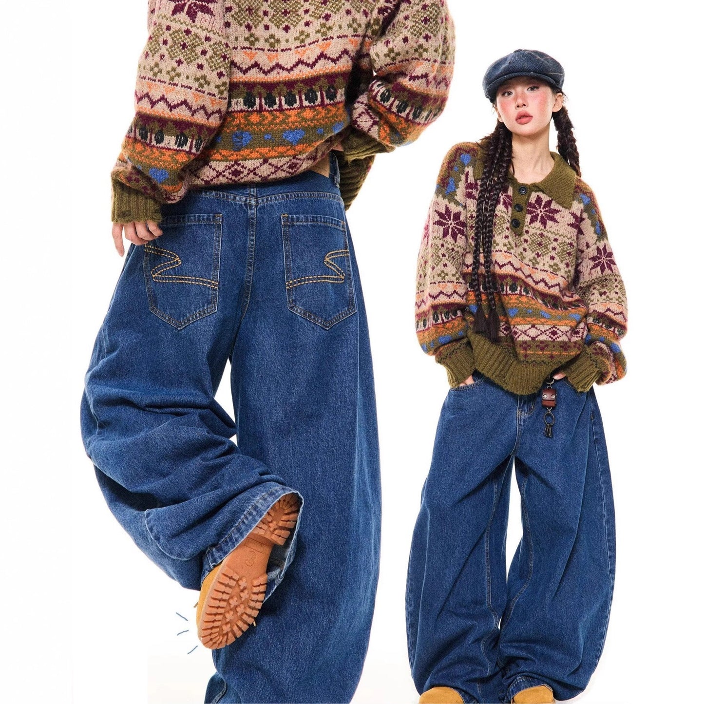 レディース ボトムス パンツ デニムパンツ ジーンズ カーブパンツ ワイドカーブパンツ ワイドカーブデニムパンツ ワイド ファスナー ポケット ハイウエスト デニム ブルーデニム 大人可愛い シンプル カジュアル おしゃれ かっこいい こなれ感 ラフ 主役級 存在感 抜け感 キュート デート お出かけ イベント 女子会 休日 ショッピング カフェ 普段使い 着回し トレンド 流行 インスタ映え スタイルアップ スタイリッシュ S M L XL 2XL 3XL ゆったり ゆる ダークブルー