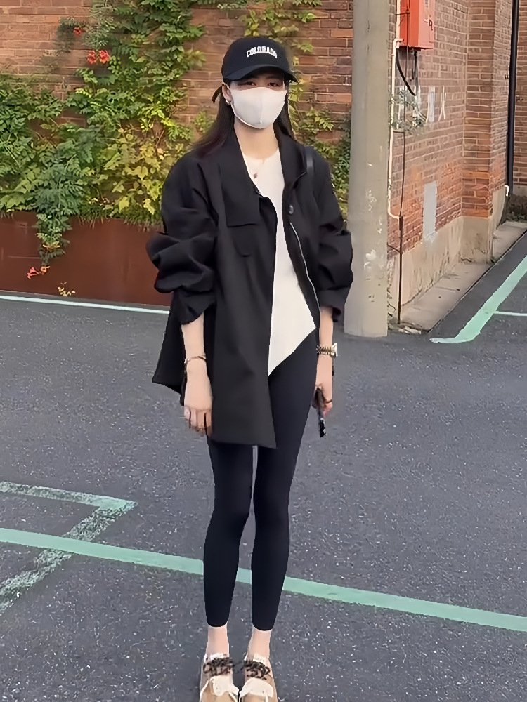 レディース コート 長袖 無地 ゆったり 春 秋冬 カジュアル 体型カバー 膝丈 秋 シンプル 冬 トレンチ 襟付き