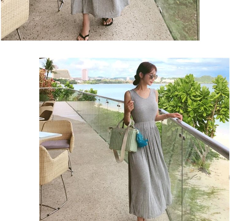 ベスト スカート ノースリーブ 無地 春夏 きれいめ 通勤 袖なし 春 夏 ラウンドネック シンプル 上品 ロング ハイウエスト ロングスカート