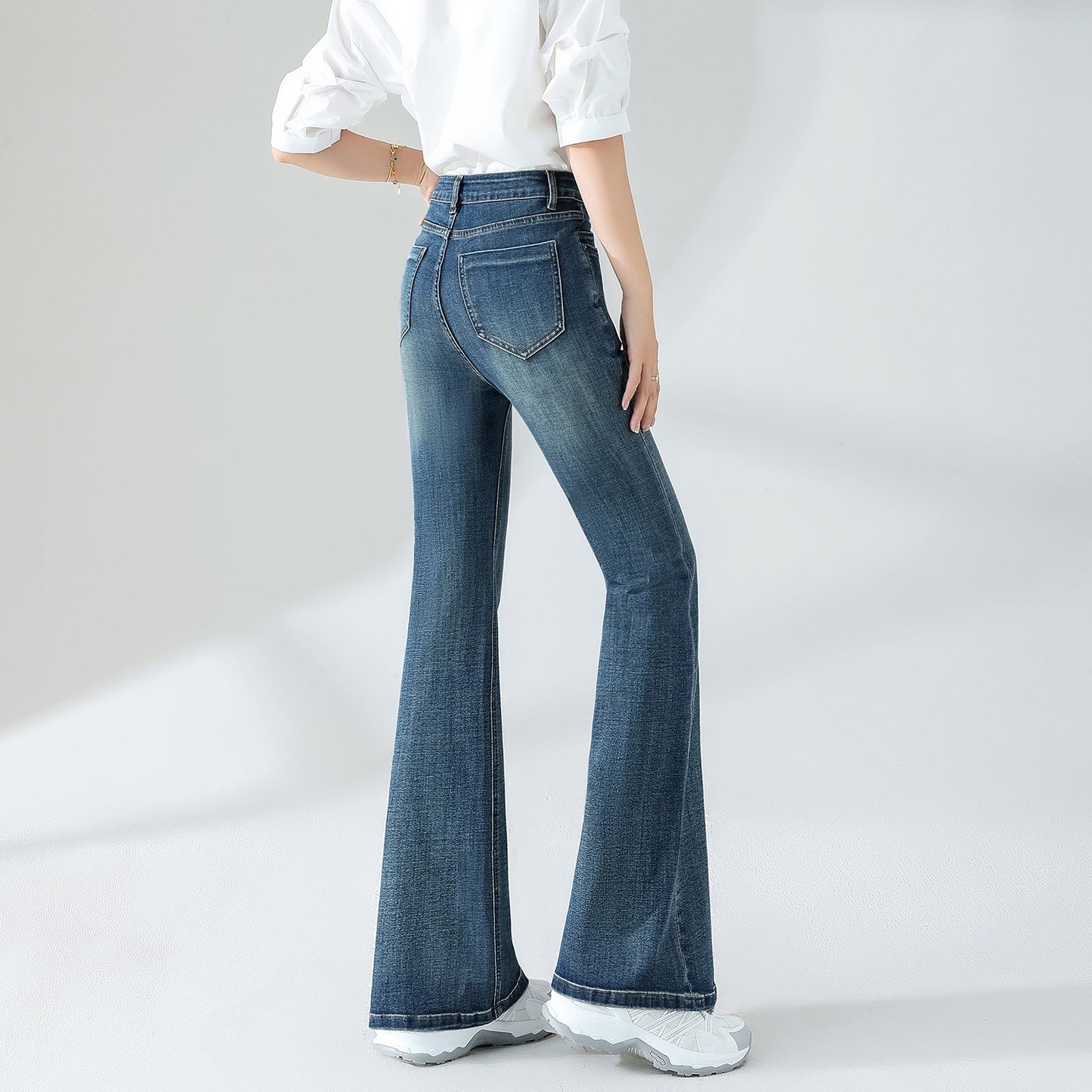 レディース ボトムス パンツ フレアデニムパンツ フレア 選べるレングス 選べる丈 デニム デニムパンツ 低身長サイズ 高身長サイズ Gパン ファスナー ポケット ハイウエスト シンプル カジュアル おしゃれ かっこいい こなれ感 ラフ クール 主役級 存在感 抜け感 ベーシック ナチュラル オールシーズン ロングシーズン シーズンレス お出かけ イベント 公園 休日 体型カバー 美脚 脚長 普段使い 着回し スタイルアップ スタイリッシュ S M L XL ヴィンテージブルー ブラック